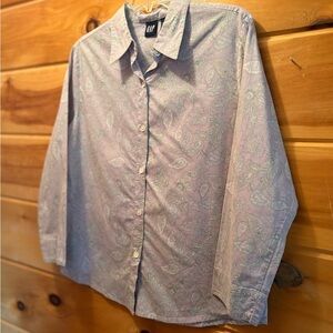 GAP Purple and Green Button Down Shirt